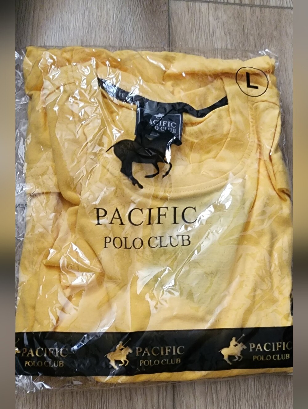 Pacific Polo Club Short Sleeve Cotton Tee Shirt Logo Men Size L , Choose Color!